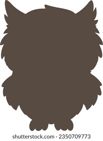 owl isolated vector silhouette icon