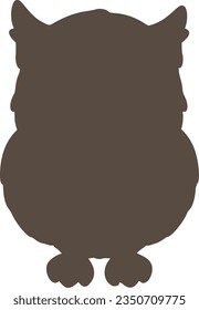 owl isolated vector silhouette icon