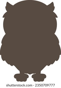 owl isolated vector silhouette icon