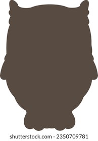 owl isolated vector silhouette icon