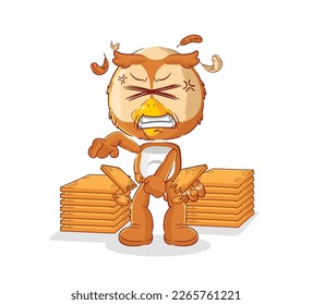 the owl karate mascot. cartoon vector