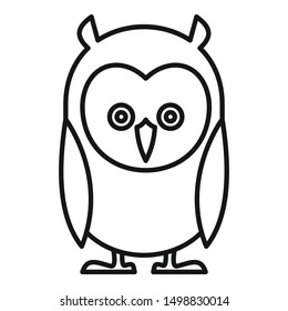 Owl kid icon. Outline owl kid vector icon for web design isolated on white background