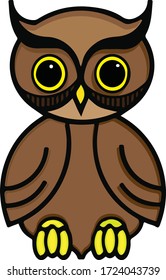 Owl kids cute character illustration 