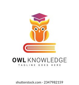 Owl Knowledge Logo Design Wisdom Logotype