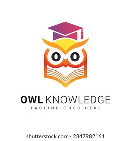 Owl Knowledge Logo Design Wisdom Logotype