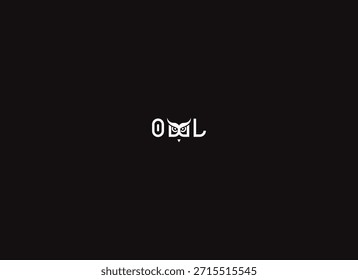 Diseño de letras de búho, logotipo de tipografía, logotipo de búho