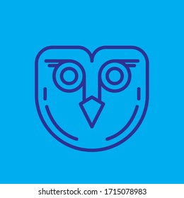 Owl Line Art Logo Design Template