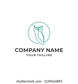 Owl Line Art Logo Design