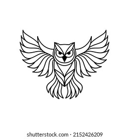 owline-Linie Kunst, Vektorgrafik-Logo-Vorlage Illustration.Dieses Logo eignet sich für Unternehmen