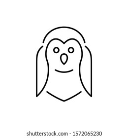 Owl line icon. Icon design. Template elements