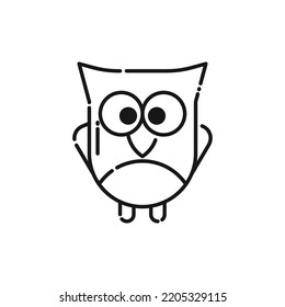 Owl Line Icon Vector Illustration - Halloween Party Icon Design.