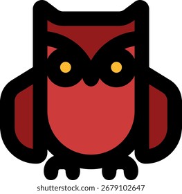 design de ícone de estilo de linha de coruja