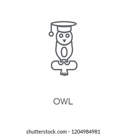 Owl linear icon. Owl concept stroke symbol design. Thin graphic elements vector illustration, outline pattern on a white background, eps 10.