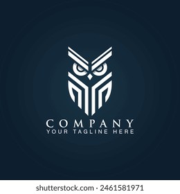 Owl logo, Abstract owl logo design template