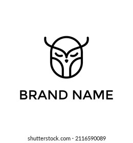 owl logo abstract design vector