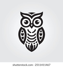 owl logo animal simple line vector logo design template owl bird planet abstract design template Simple owl head logo design icon cute animal vector owl logo vector, 