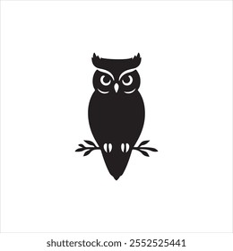 owl logo animal simple line vector, Simple owl head logo design icon cute animal vector owl logo vector ,Cute Owl Icon Representing Nocturnal Wildlife, Forest Creatures