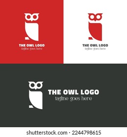 Owl logo, Owl Bird Flat Logo Design, Owl Logo icon shield wing creative Modern Design