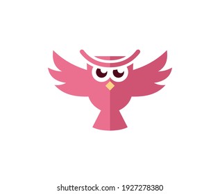 Owl logo bird vector ping icon 