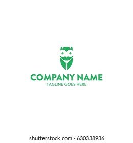 Owl Logo Cartoon Character Mascot