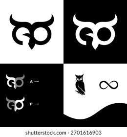Owl Logo Concept with AP Monogram 