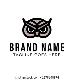 Owl Logo concept. Creative Minimal design template. Symbol for Corporate Business Identity. Creative Vector element