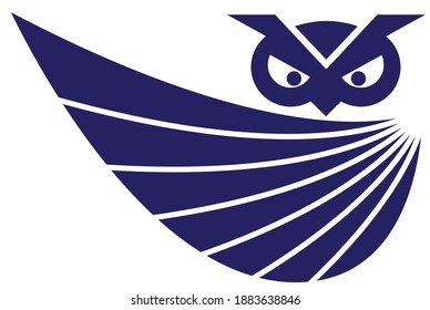 owl logo covers the body with one wing