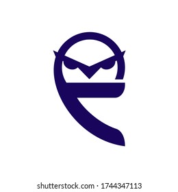 Owl logo , creative design vector template