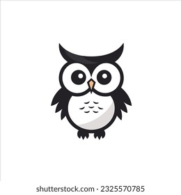 owl logo, cute owl logo vector