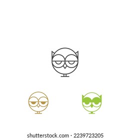owl logo design and animal symbol