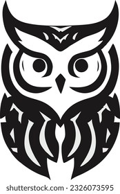 Owl logo design, Owl badge emblem vector icon, Vector illustration 4