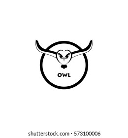 owl logo design black