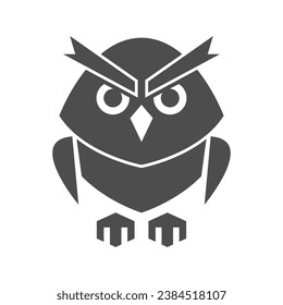 Owl logo design concept illustration