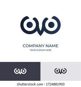 Owl logo design concept vector