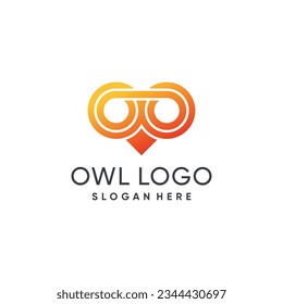 Owl logo design with creative concept idea 