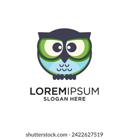 owl logo design graphic template