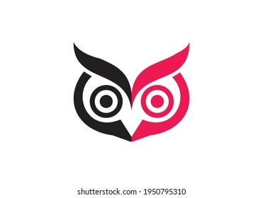 Logo-Design und Symbolkonzept von Owl. Logo ist in Vektorgrafik erhältlich.
