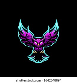 owl logo design illustration vector