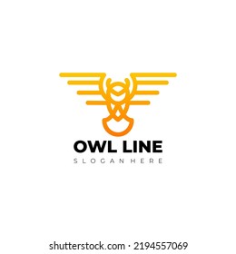 DISEÑO DE LOGOTIPO OWL CON LÍNEA