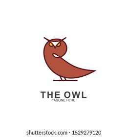 Owl logo design with modern concept. Vector icon owl logo