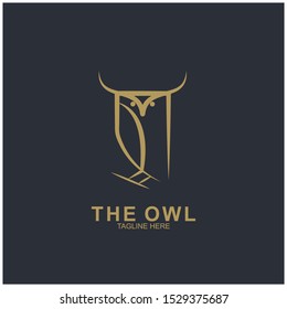 Owl logo design with modern concept. Vector icon owl logo