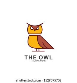 Owl logo design with modern concept. Vector icon owl logo