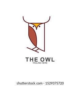 Owl logo design with modern concept. Vector icon owl logo