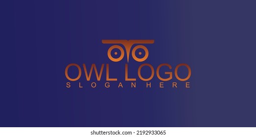 Owl logo design with modern style