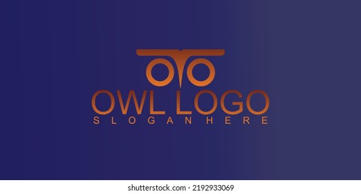 Owl logo design with modern style
