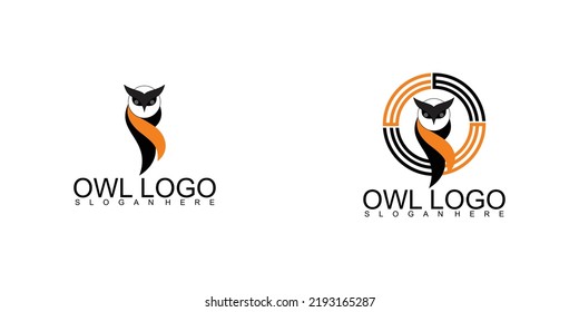 Owl logo design with modern style