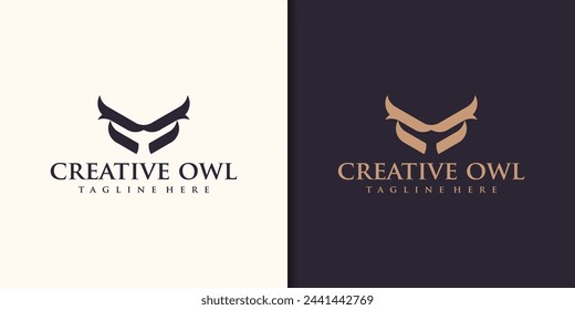 Owl logo design, night hunter logo, bird intelligence logo