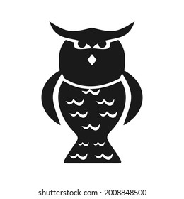 owl logo design sillhouette vector