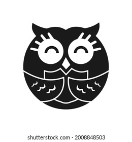 owl logo design sillhouette vector
