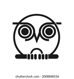 owl logo design sillhouette vector